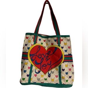 Brighton Colorful Love and Joy Canvas Tote